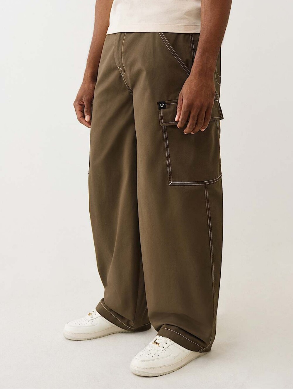TRUE RELIGION BRAND JEANS Balloon Cargo Major Brown Style:700756 Pants Men SZ 34